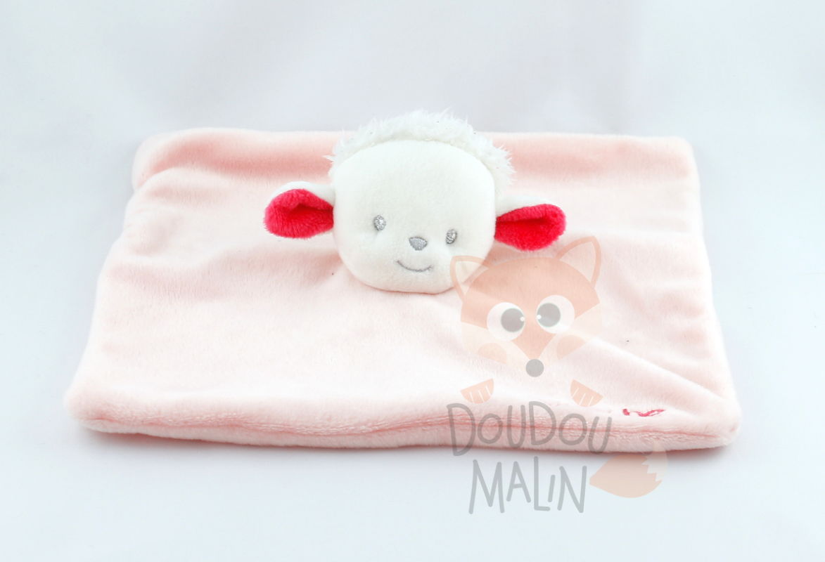 Brioche baby comforter sheep pink white 